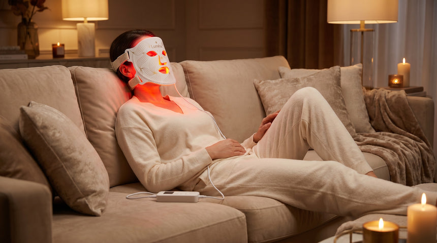 Masque LED Lunéva Glow Pro — 4 longueurs d'onde en action