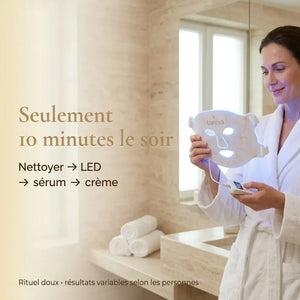 Lunéva Glow Pro — Masque LED visage premium (peau adulte : imperfections & rougeurs)