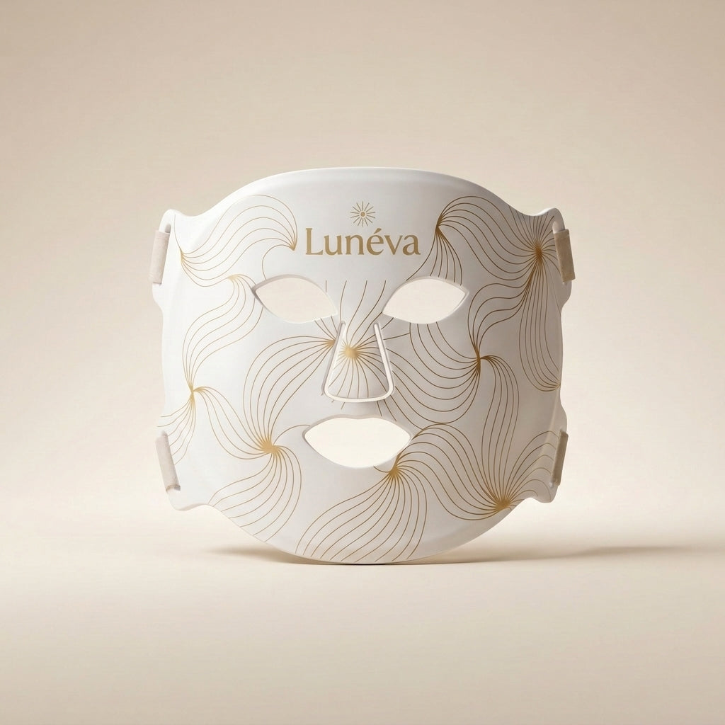 Lunéva Glow Pro — Masque LED visage premium (peau adulte : imperfections & rougeurs)